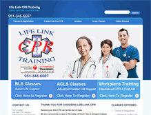 Tablet Screenshot of lifelinkcprtraining.com